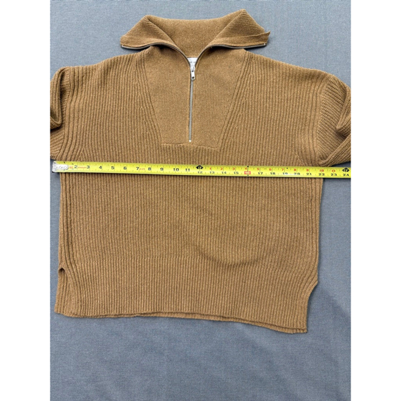 Free Assembly Half-Zip Camel Color Sweater Women's Size M - Picture 4 of 8